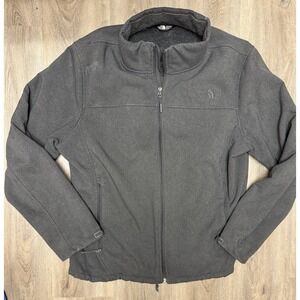 The North‎ Face WindWall Softshell Jacket Mens XL Gray Fleece Lined Full Zip